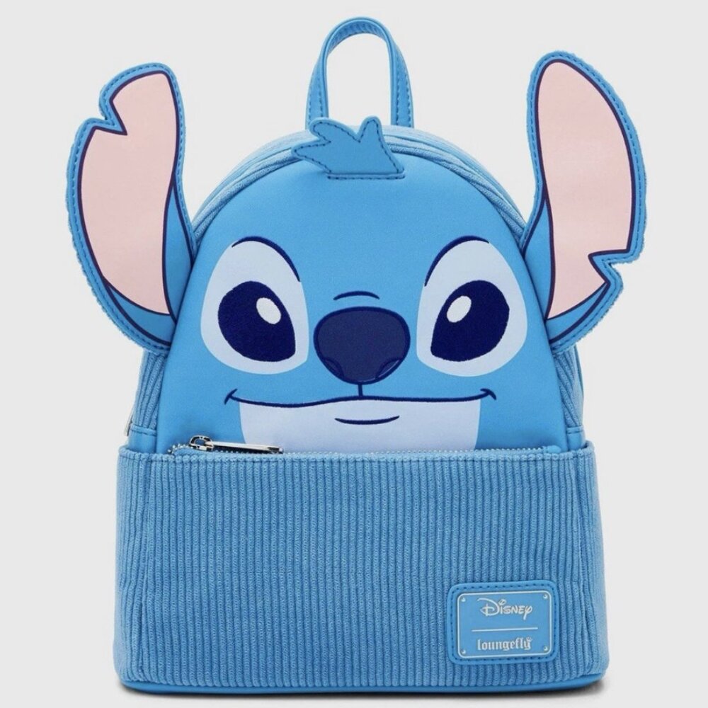 Loungefly Disney Lilo & Stitch Figural Stitch Corduroy Mini Backpack — BoxLunch